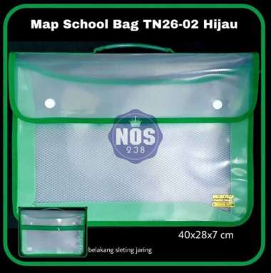 Tas Map Plastik Kancing Folio / Map School Bag / Map File Kancing