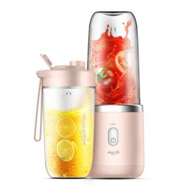 Blender Portable Buah Juicer Wireless 1500mAh 400ml Baby Pink