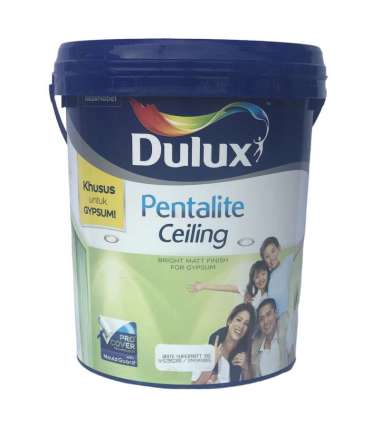 Cat Plafon Gypsum Dulux Pentalite Ceiling White 25kg