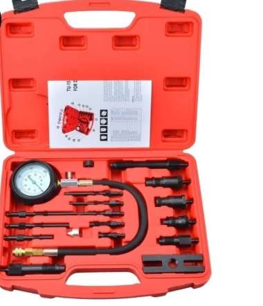 Compression Tester Kit Cylinder Pressure Meter Diesel Truck