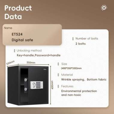 BRANKAS DIGITAL DELI ET-524 / SAFE DEPOSIT BOX