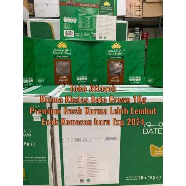 Perbox isi 10 Pcs Kurma Khalas 1kg Date Crown Fresh Kurma Khalas 1 dus Bubble Wrap