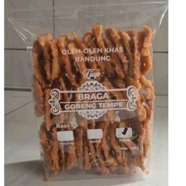 ( Tempe Tjap Braga } Tempe Goreng Tjap Braga 250 Gram / Tempe Goreng Renyah Krenyes Oleh-oleh Khas B