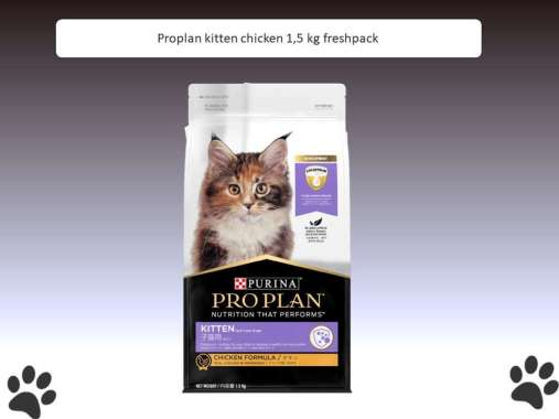 makanan kucing kering repack proplan kitten chicken 1.5 kg