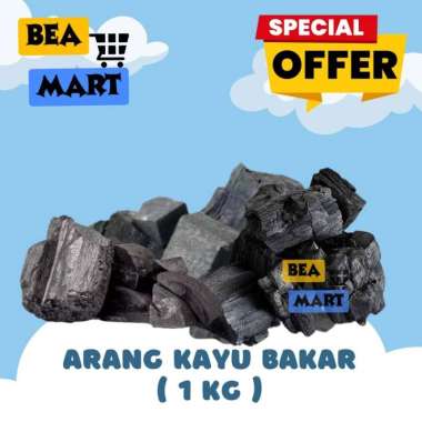 Arang Kayu Bakar 1 kg | Areng Bbq 1kg | Media Tanam Anggrek Orchid
