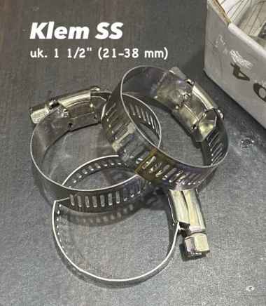 Klem Selang Air Stainless 1-1/2 Inch / Ring Klem Selang Kompor Gas / Clamp Karburator Karet