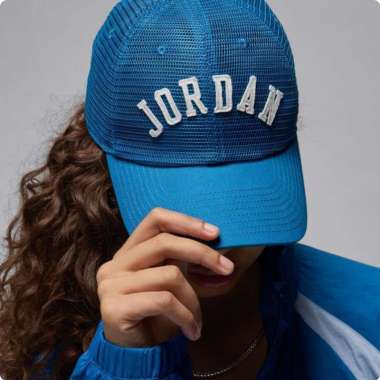 FV5294 457 Unisex Basketball Jordan Club Cap Blue Topi Original 100% M/L