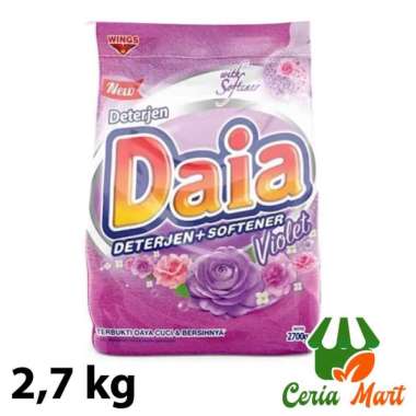 Promo Harga Daia Deterjen Bubuk + Softener Violet 2700 gr - Blibli