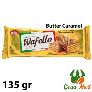 Wafer Roma Wafello 135 gr Butter Caramel Biskuit