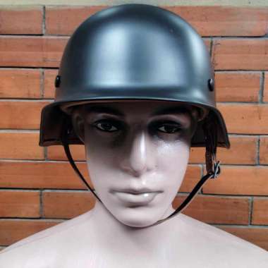 Helm M35 German Nazism WWII WW2 Alloy Tebal Sangat Hitam