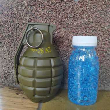 Mainan M26 Grenade Gel Blaster WGG WGB Reusable Bahan Full Plastik ABS Hijau