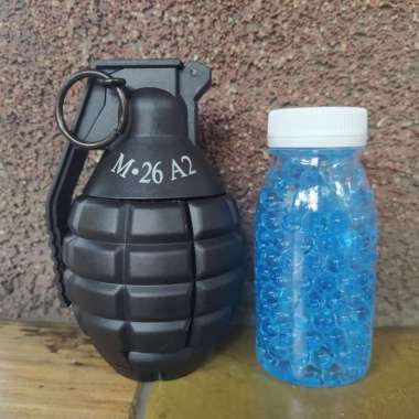 Mainan M26 Grenade Gel Blaster WGG WGB Reusable Bahan Full Plastik ABS Hitam