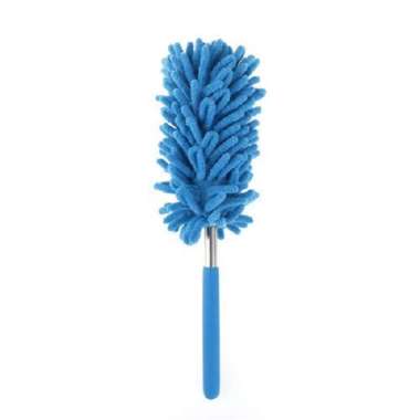Kemoceng Teleskopic Pembersih Debu Kaca Jendela MicroFiber Mini Kecil Biru