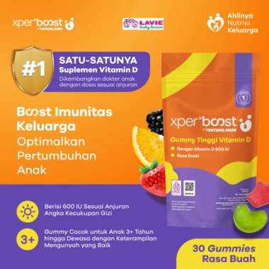 Expert Boost - Gummy Vitamin Anak dan Dewasa 30 Gummies | Vitamin D | 600 IU