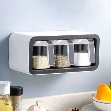 Rak Gantung Botol Bumbu Dapur Spice Bottle Storage Rack