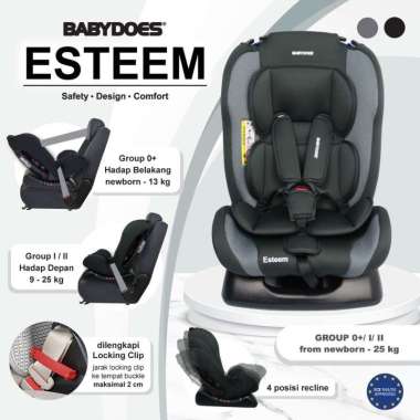 BabyDoes Esteem Car Seat Mid Grey