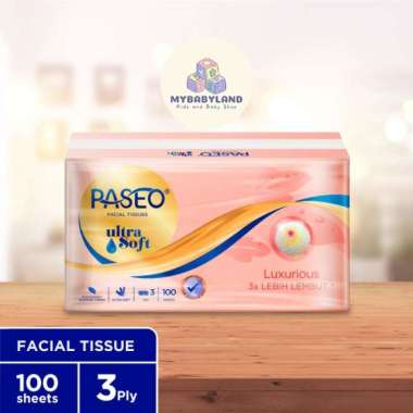 Paseo Baby Tissue Pure Soft 130 sheet 3 ply | Ultra Soft Tissue Wajah Soft Pack 100 Sheets / Tisu Pa