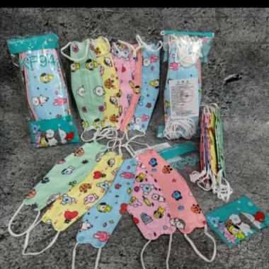 Masker Kf94 Anak Bts 10Pcs