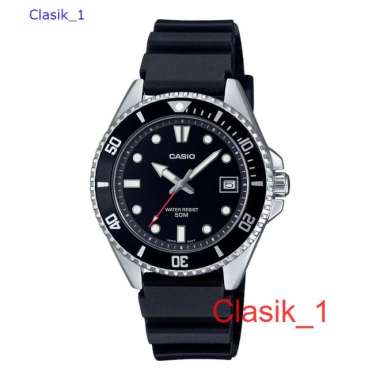 Original 100%!! CASIO MDV-10-1A1VDF Jam Tangan Marlin Duro 50M MDV-10-1A1 Rubber MDV10 Garansi Resmi
