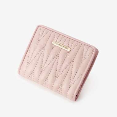 Dompet Wanita Import Card Holder Dompet Cewe Dompet Flip- Sana Short Wallet Box Pink