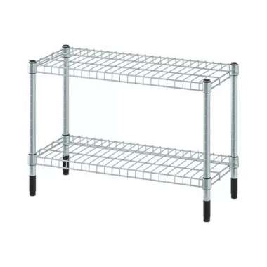 Unit rak susun 2 tingkat baja galvanis 60x25x40cm WMO IK3077 OMA