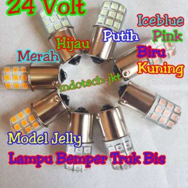 Led 24 Volt Lampu Sein Bemper Strobo 18 Led Jelly Hijau