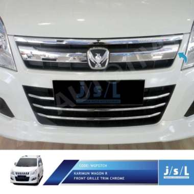 List grill depan karimun wagon R/front grill trim crome Terbaik