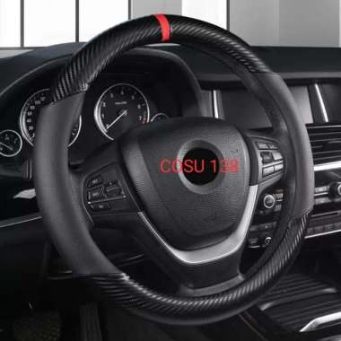 Sarung Cover Stir Carbon Kulit New Agya Ayla 2023 Strip Merah Terbaik