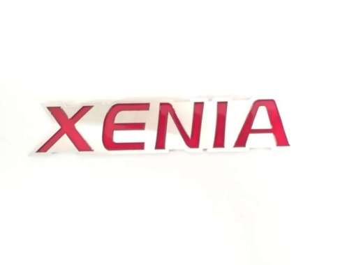 Emblem Mobil Logo Tulisan XENIA Merah Almunium Terbaik