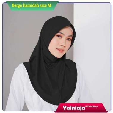 HIjab Bergo Sport Ukuran M Bahan Jersey Premium Putih