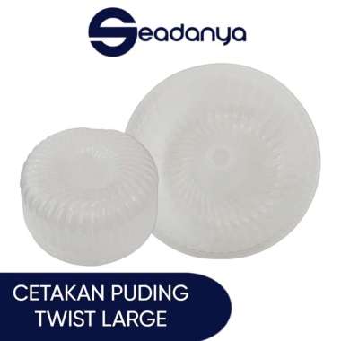 CETAKAN PUDING TWIST LARGE + BUBBLEWRAP - cetakan puding plastik - loyang puding