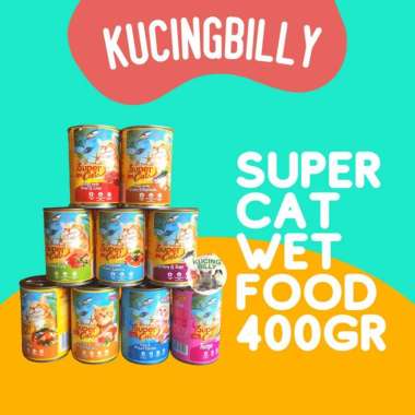 Makanan kucing basah - Supercat 400gr SCK 400gr - Seafood platter
