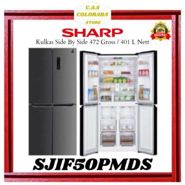 KULKAS SHARP SJIF50PMDS KULKAS SIDE BY SIDE 401L SJIF50PM SJIF50 SJ-IF50PM-DS SJ-IF50 SJ-IF50PM