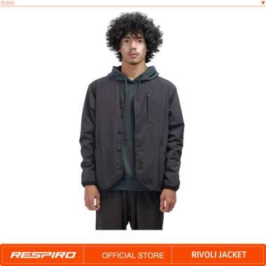 Jaket Respiro RIVOLI | Jaket Harian Pria Windproof L BLACK