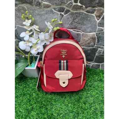 Tas Ransel Wanita Chibao CB 8032 Kanvas Backpack Merah