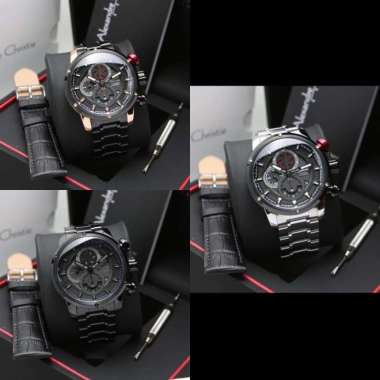 JAM TANGAN PRIA ALEXANDRE CHRISTIE AC 6239 AC6239 BOX SET TERBARU ORIGINAL BLACK