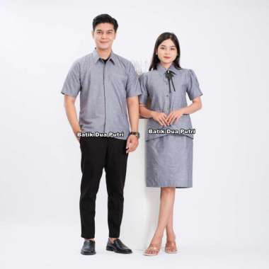 Batik Couple Wanita Setelan Rok Atasan Kemeja Pria Batik Bersaku -Cherisye-Batik Dua Putri PRIA L