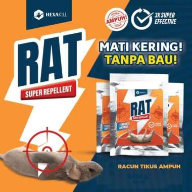 Racun tikus HEXAKILL tikus rumahan dan kantor mati sampai kering AMPUH