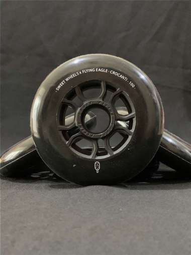 Roda Sepatu Roda Inline Skate Flying Eagle Crocanti 100MM Hitam