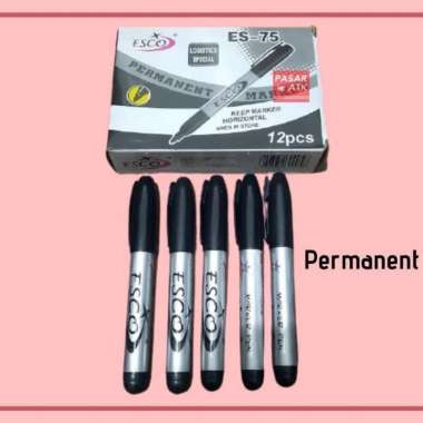 Spidol Hitam Permanen ESCO Permanent Marker ES 75