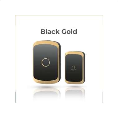 Goto Ringga Bell Rumah Bel Pintu Wireless Tanpa Kabel Waterproof BLACK GOLD