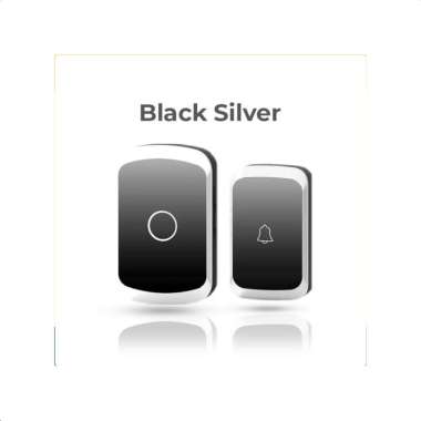Goto Ringga Bell Rumah Bel Pintu Wireless Tanpa Kabel Waterproof BLACK SILVER