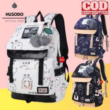 Dijual Tas Anak Sekolah Perempuan Bts Tas Ransel Bts Tas Gendong Anak - Hitam Navy