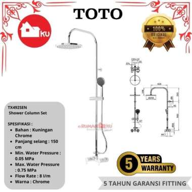 Shower Column Set TOTO TX492SEN Shower Set Panas Dingin