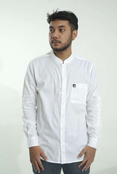 Elzatta Baju Atasan Kemeja Koko Pria Dewasa Lebaran 2024 Terbaru Bahan Katun Premium Polos Azzam Shi