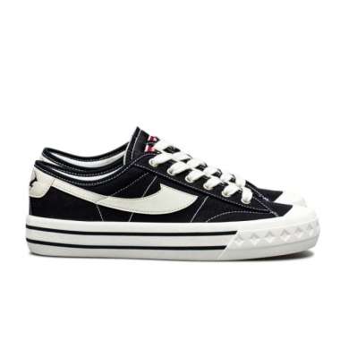 Sepatu Compass Retrograde Low Black White 36
