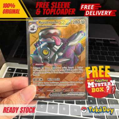 Kartu Pokemon Revavroom ex SR 205/170 KILAU HITAM Indonesia SV3S TCG