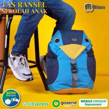 Tas Ransel Anak Sekolah Laki Laki Perempuan TK SD Hewan Pinguin Lucu
