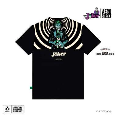 Aerostreet T Shirt Joker Illusion Hitam Kaos AADAA XXL