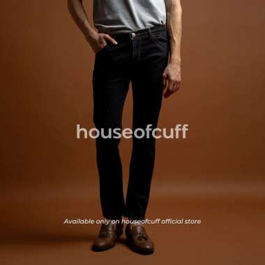 Houseofcuff Celana Panjang Denim Jeans Slim Fit Stretch Pria Blue black 35